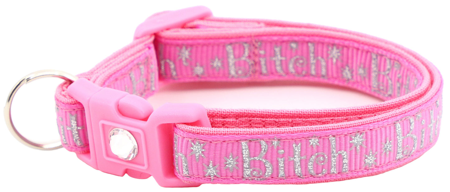 Silver Bitch Breakaway Cat Collar-14