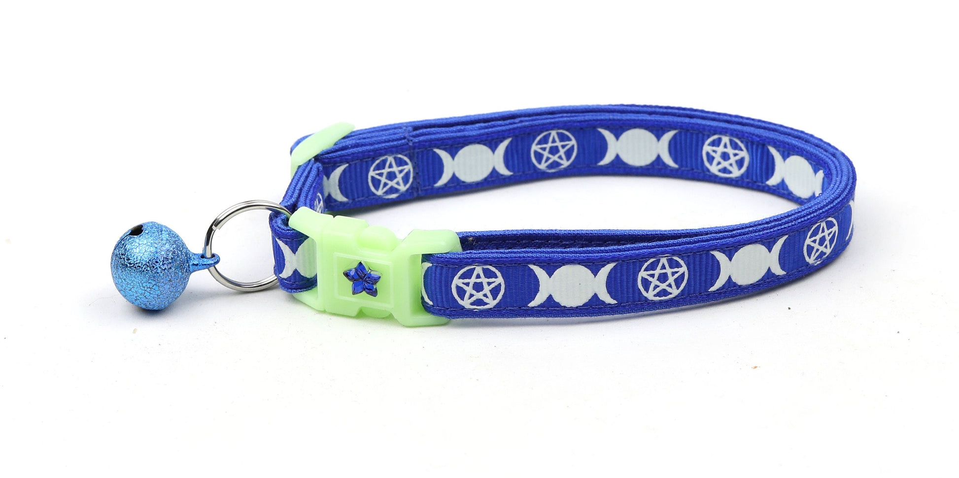 Witch's Familiar on Royal Blue Cat Collar-3