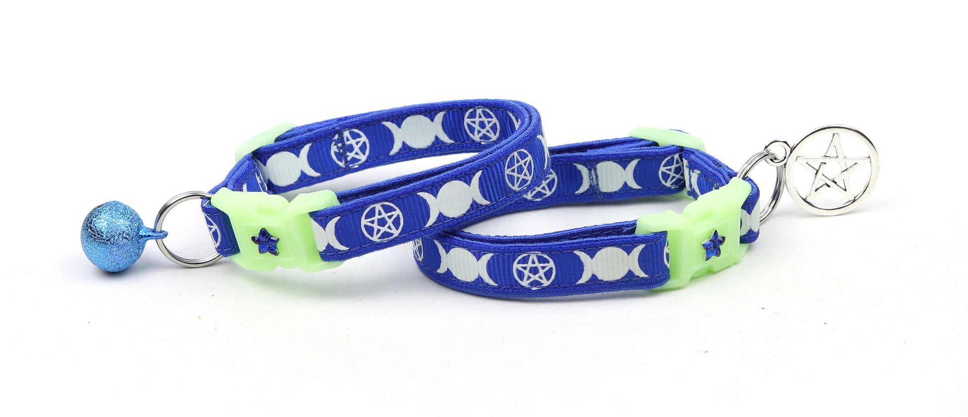 Witch's Familiar on Royal Blue Cat Collar-2