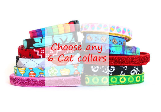 Stock Up Lot of 6 Cat Collars of Your Choice-0