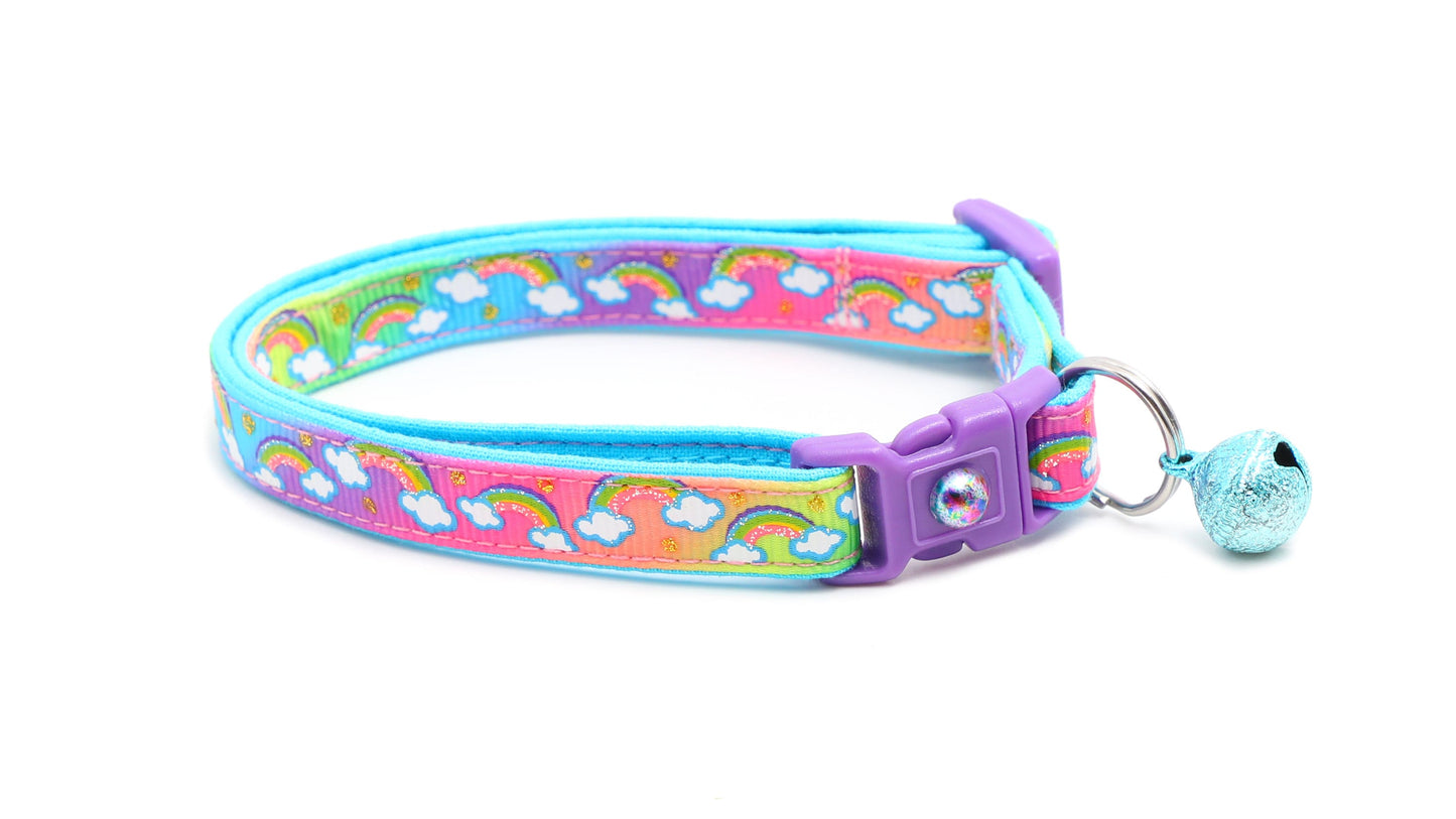 Rainbows over Rainbow Ombre Cat Collar-3