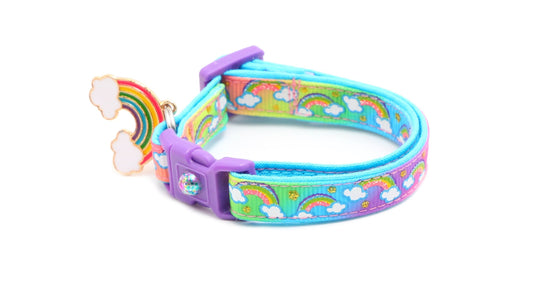 Rainbows over Rainbow Ombre Cat Collar-0
